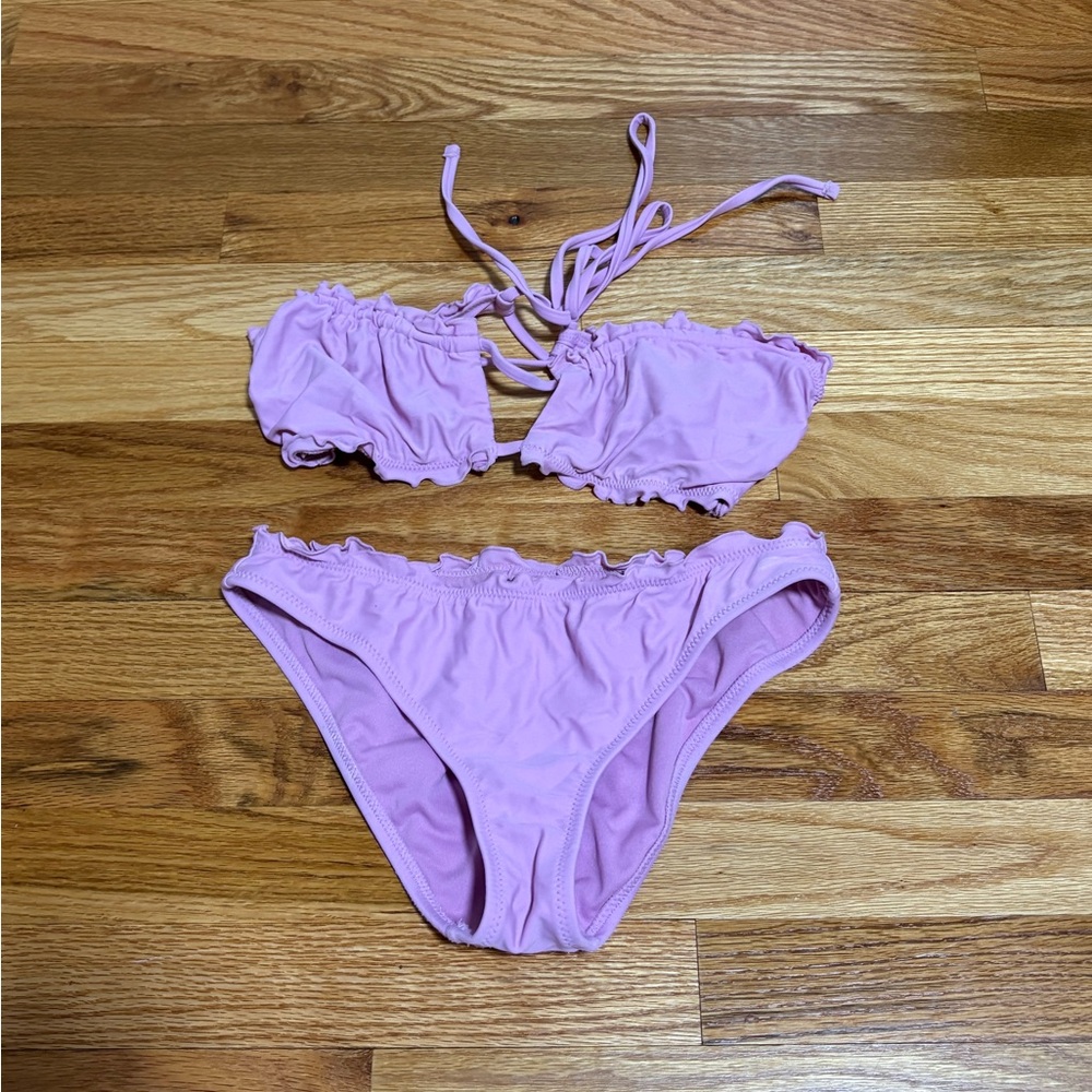 Lavender Ruffled Bikini Set (COMES WITH TOP AND BOTTOM)